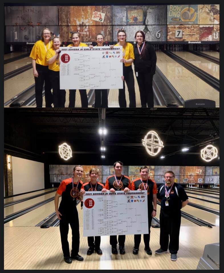 Harrisburg/Tea Girls and Washington Orange Boys won the 2020-21 JV Tournament at The Lanes in Brookings on Feb. 15 and 16.